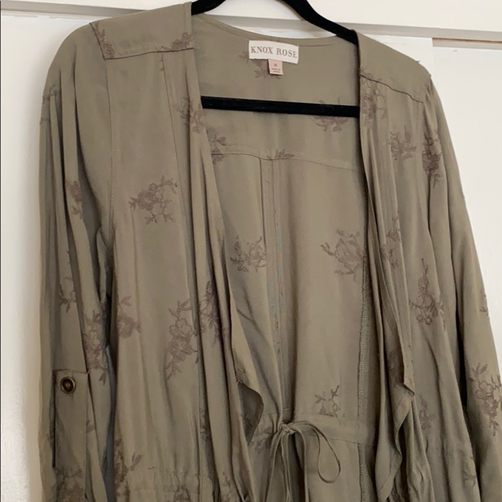 KNOX ROSE, Army Green Embroidered Jacket - Picture 3 of 8